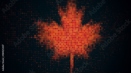 Maple leaf shape on monitor