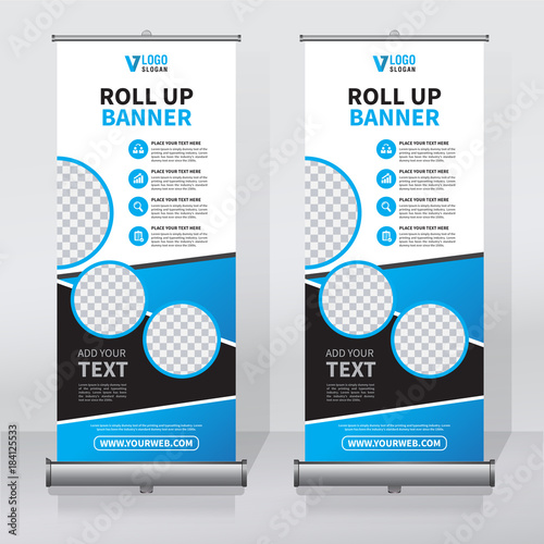 Roll up banner design print template