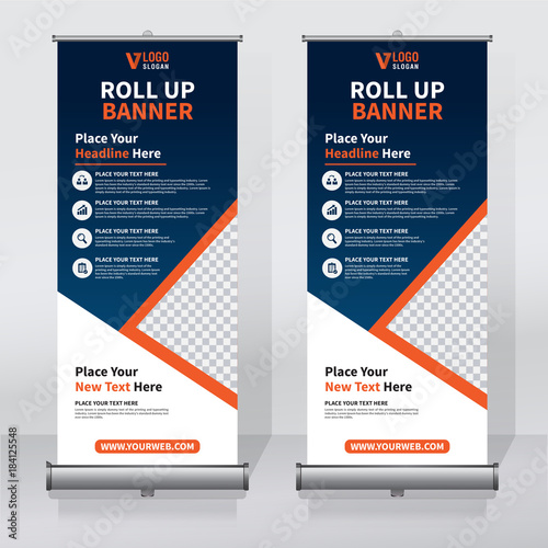 Roll up banner design print template