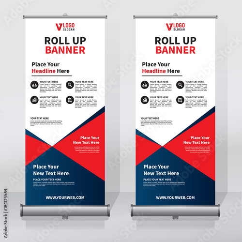 Roll up banner design print template