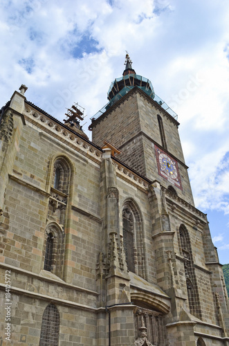 Tower of an old church in Brasov, Romania © majorosl66