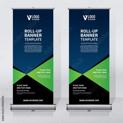 Roll up banner design print template