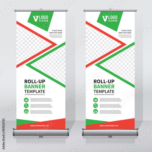 Roll up banner design print template