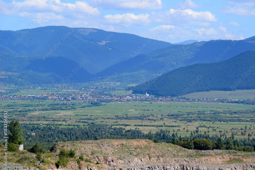 Naklejka premium View of the Carpathians in Romania