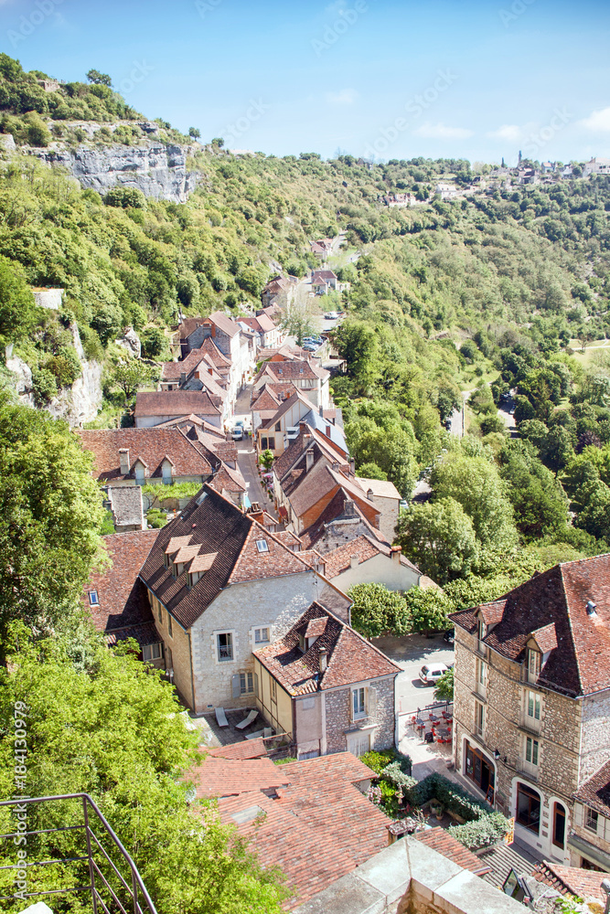 Rocamadour. Vue panoramique sur le village. Lot. Occitanie