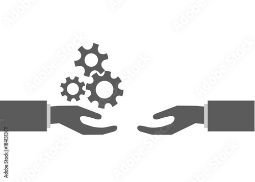 hand giving geras mechanism icon