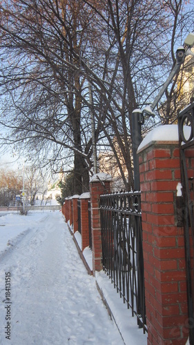 PERM, THE ROAD TO THE CATHEDRAL OF PETER AND PAUL IN THE RAZGULYAI photo