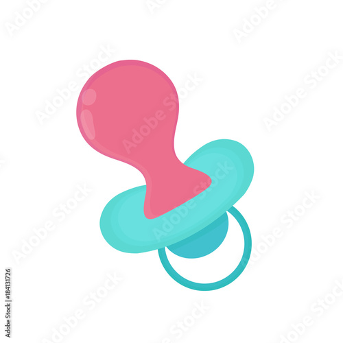 Baby nipple. Vector flat cartoon illustration 