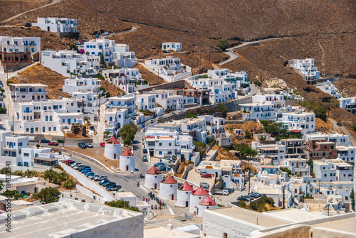 Panoramic view of the main village (Hora) of Astypalea island in Greece  photo