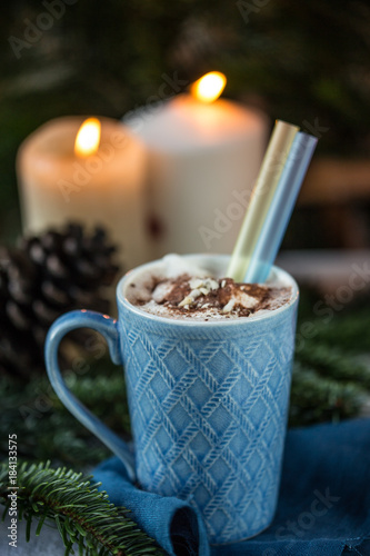 Heiße Schokolade im Winter