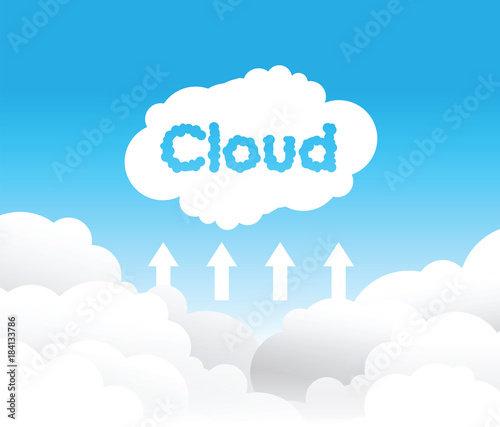 cloud uploading background