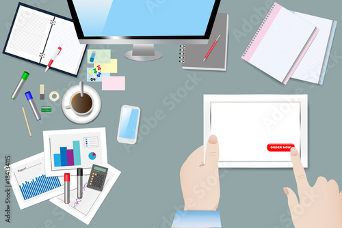 Order now office concept vector