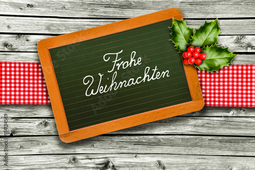 Schild Frohe Weihnachten