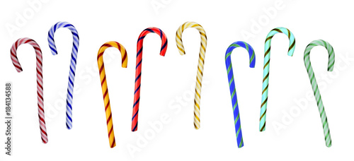 Bunte Zuckerstangen