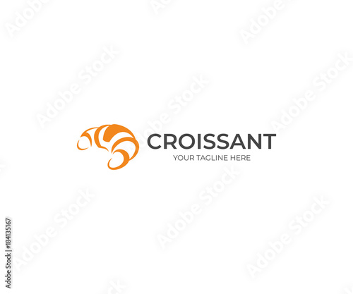 Croissant Logo Template. Bakery Vector Design. Food Illustration