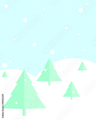 winter flyer in flat design © kraft2727