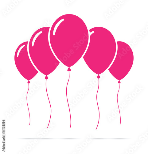 Set of pink balloons