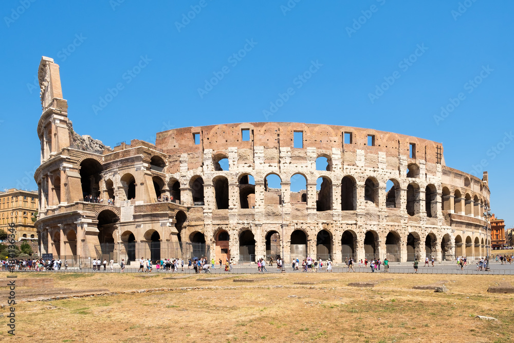 The ruins of the Colosseum in Rome