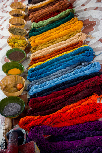 Weaving in Teotitlán del Valle- Oaxaca - Mexico photo
