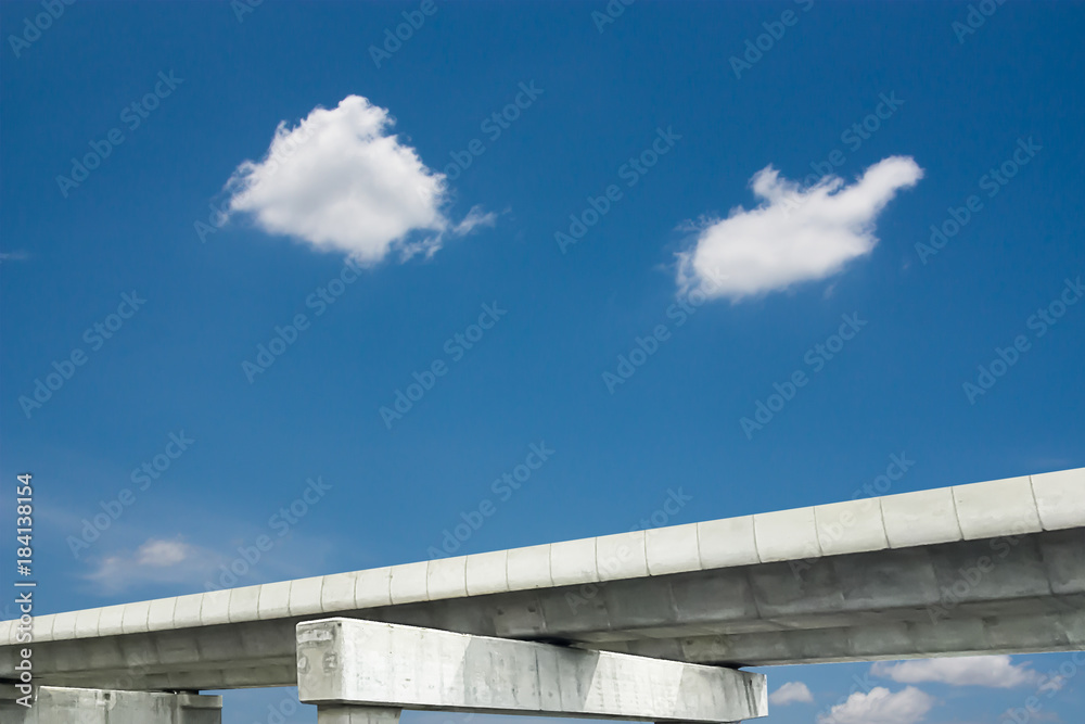 Expressway with beautiful blue sky and clouds atmosphere for backgrounds use. Expressway with beautiful blue sky and clouds atmosphere for backgrounds use.