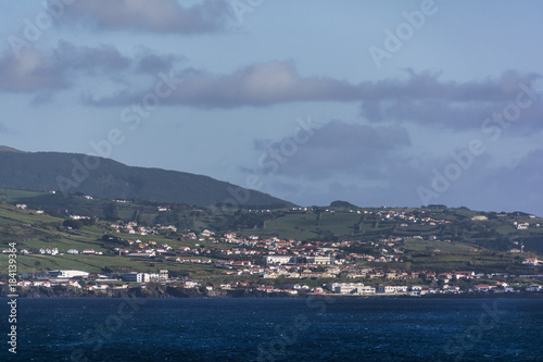 Blick auf die Azoreninsel Faial.