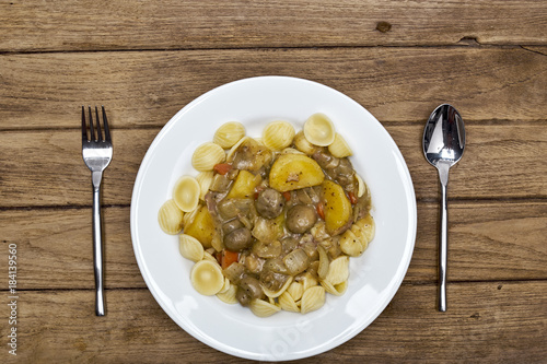 cold pasta salad mushroom soup, potato bacon
