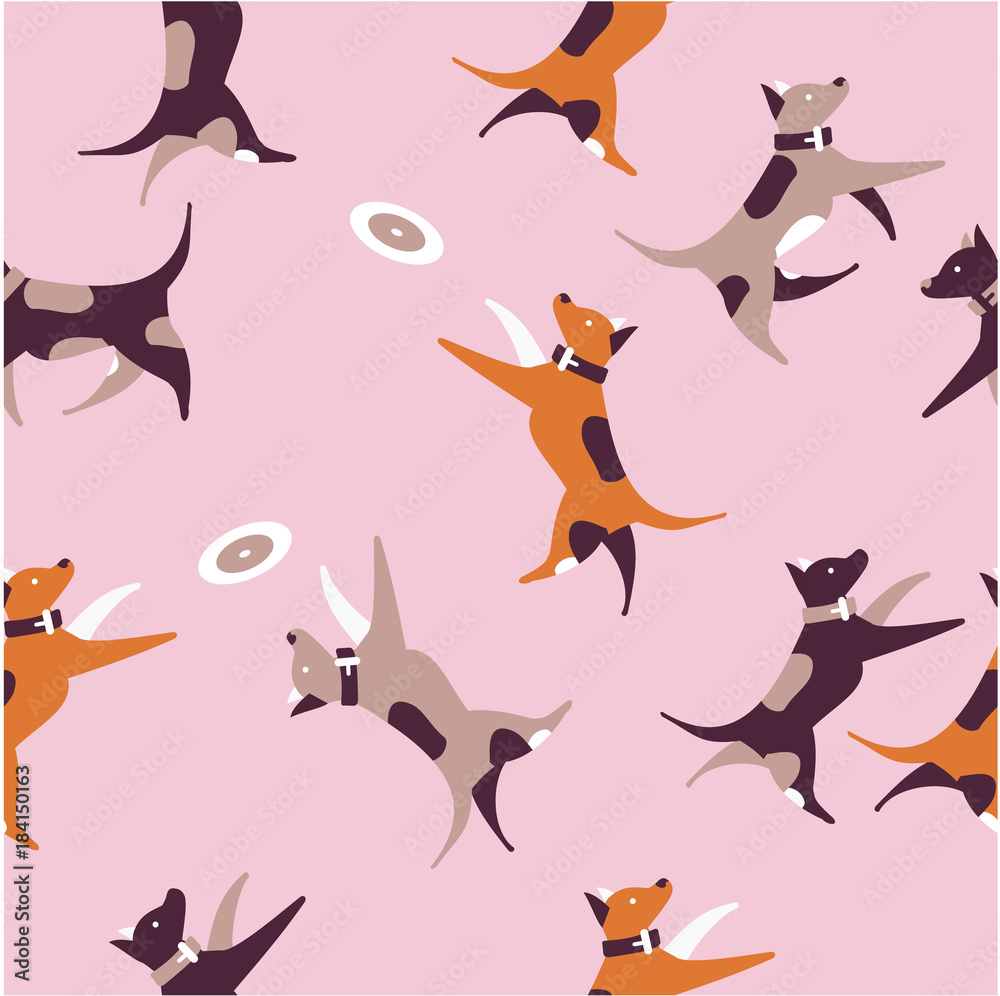 dog seamless pattern