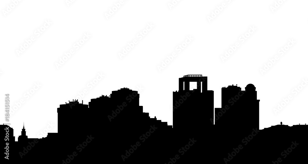 Silhouette of the town.