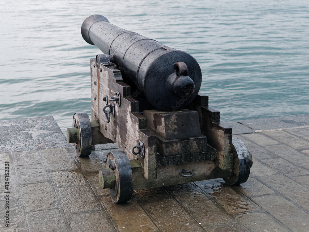 detail of old cannon