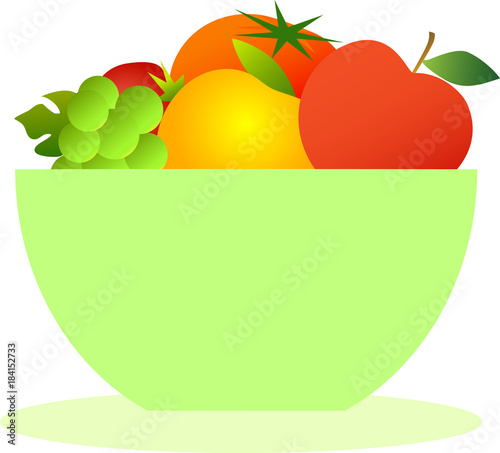 fresh fruit in a bowl