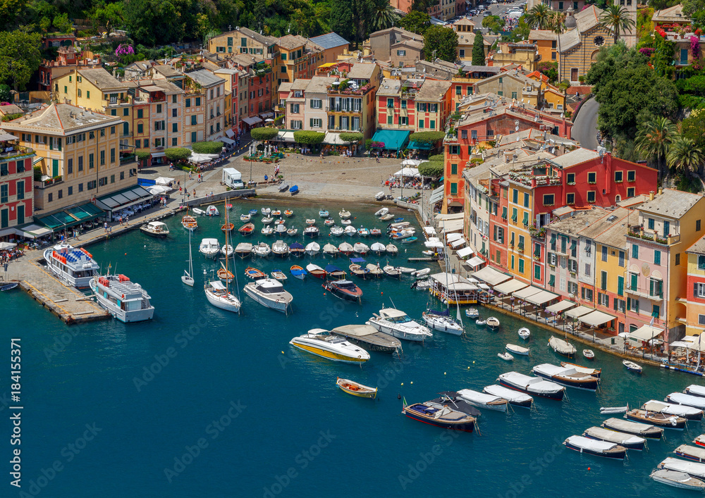 Portofino. The resort town in Liguria.