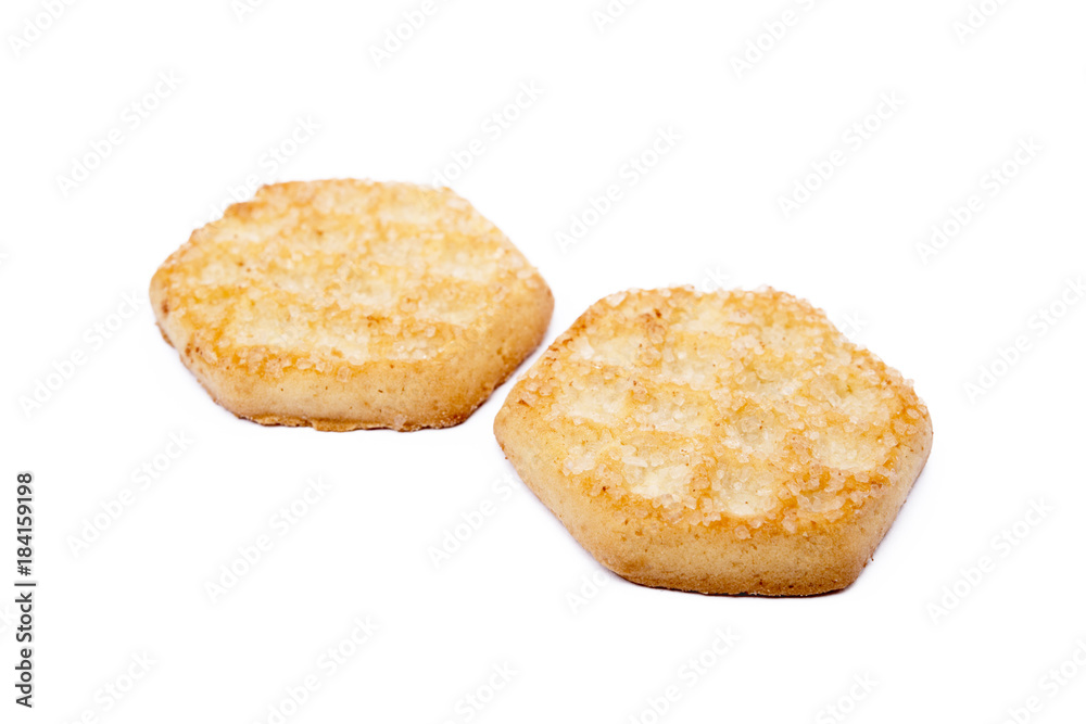 Tasty cookies biscuits isolated on white background Tasty cookies biscuits isolated on white background