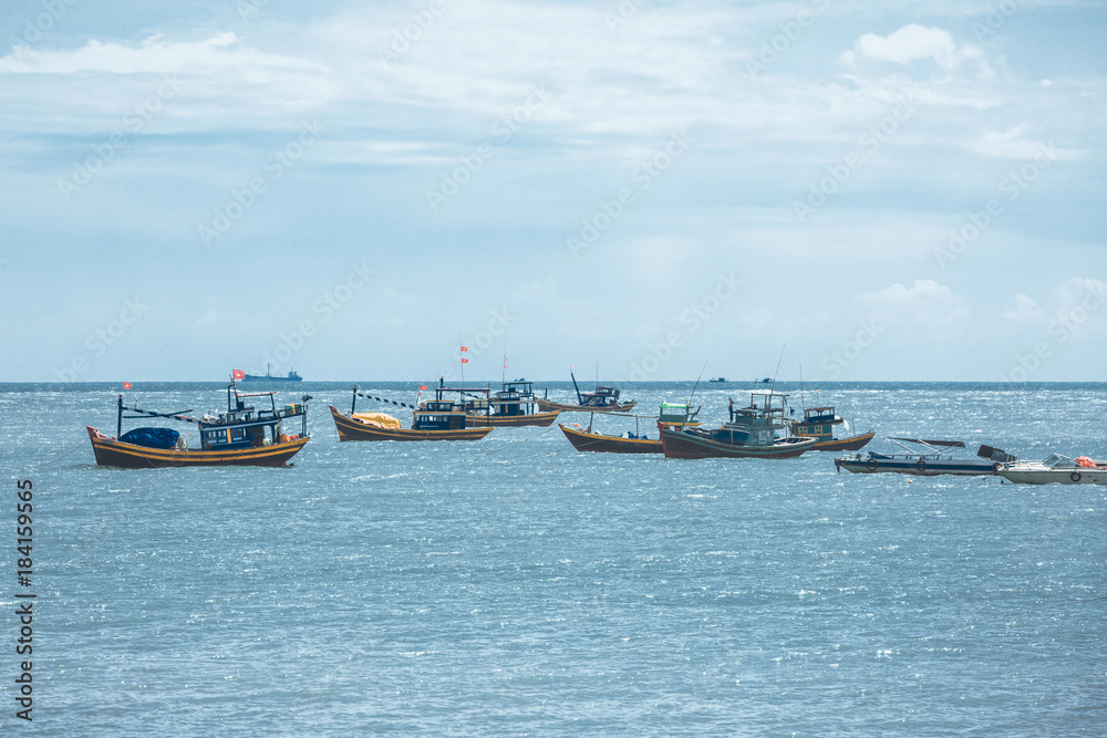 Vietnamese boats in the South China Sea