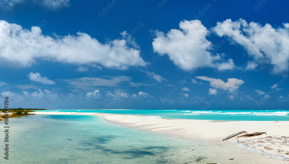 Beautiful Caribbean beach panorama Beautiful Caribbean beach panorama