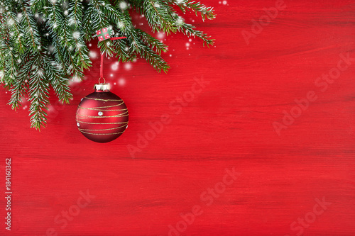 Red Christmas background wi...