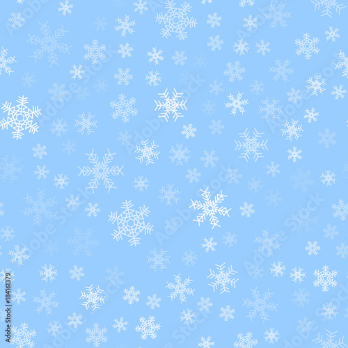 Seamless winter background with snowflakes 2