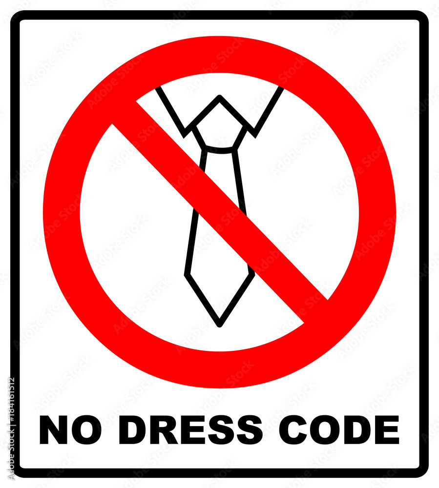 Tie line icon in prohibition red circle, No business style of dress ban or stop sign, dress code forbidden symbol. Vector illustration isolated on white Tie line icon in prohibition red circle, No business style of dress ban or stop sign, dress code forbidden symbol. Vector illustration isolated on white