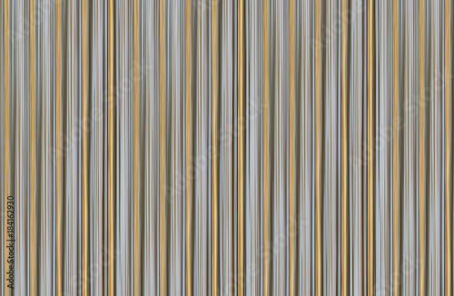 Fototapeta Naklejka Na Ścianę i Meble -  aluminum texture yellow stripes. Abstract shiny metal background symmetrical lines industrial pattern