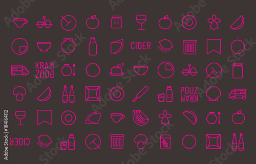 Motif pour décor de restaurant crêperie, spécialité bretonne, crêpe et galette