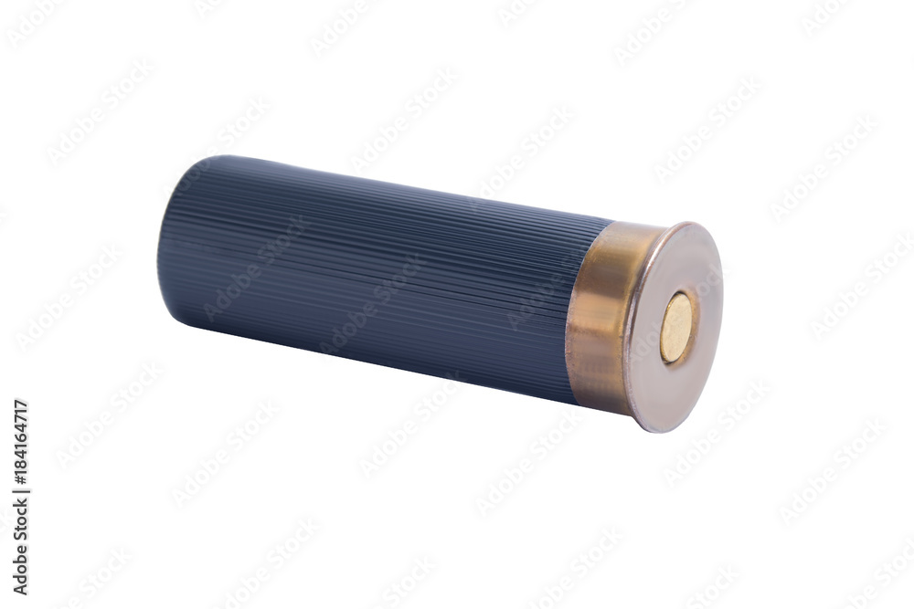 black cartridge for hunting rifle on white background black cartridge for hunting rifle on white background