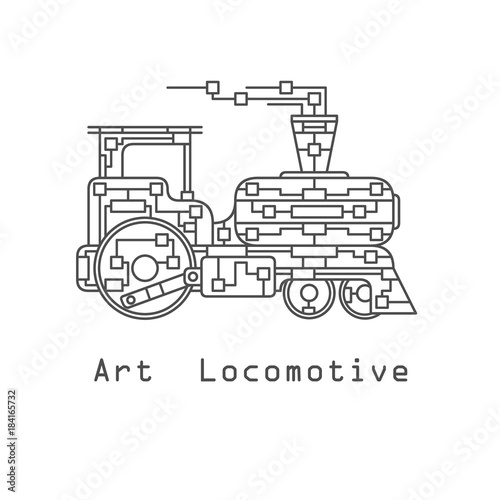 Abstract locomotive , pattern