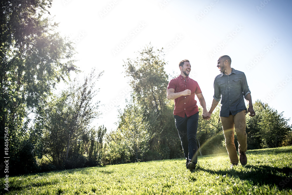 happy gay couple spending time together happy gay couple spending time together