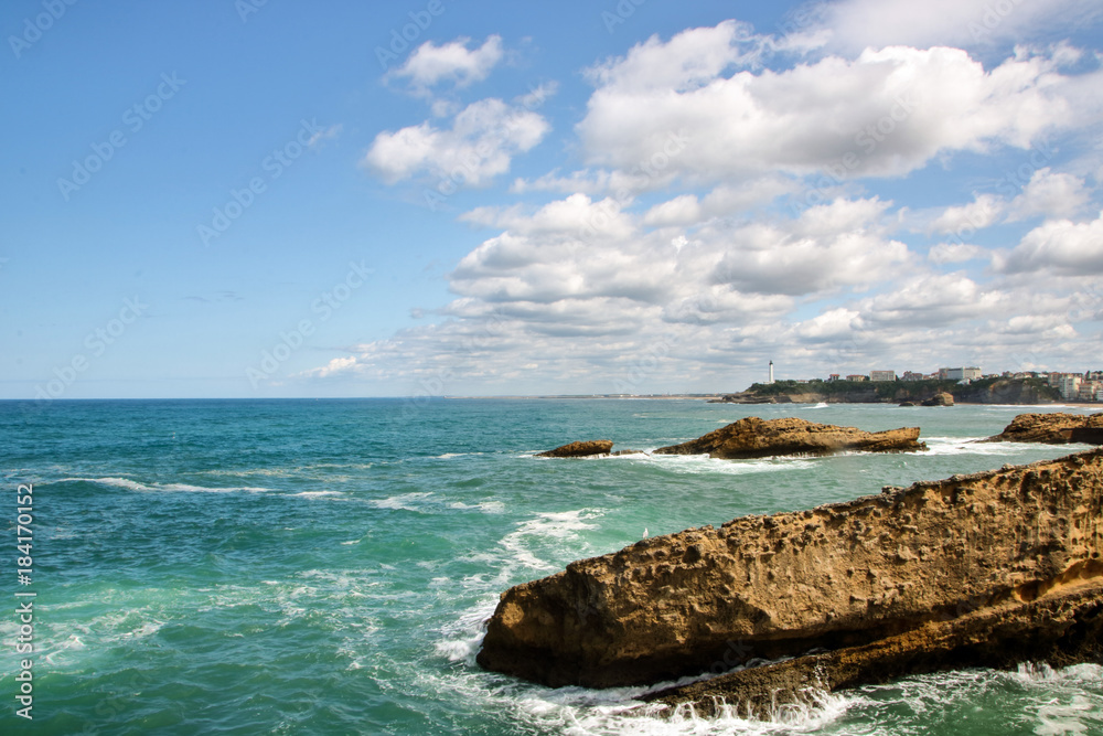 coastline of  of Biarritz