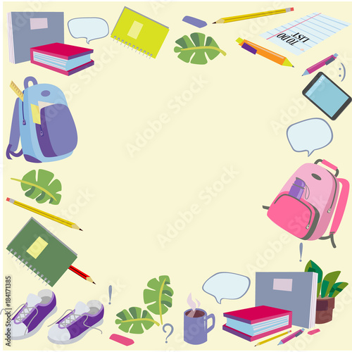 a set of subjects for education and recreation, for the school office and home