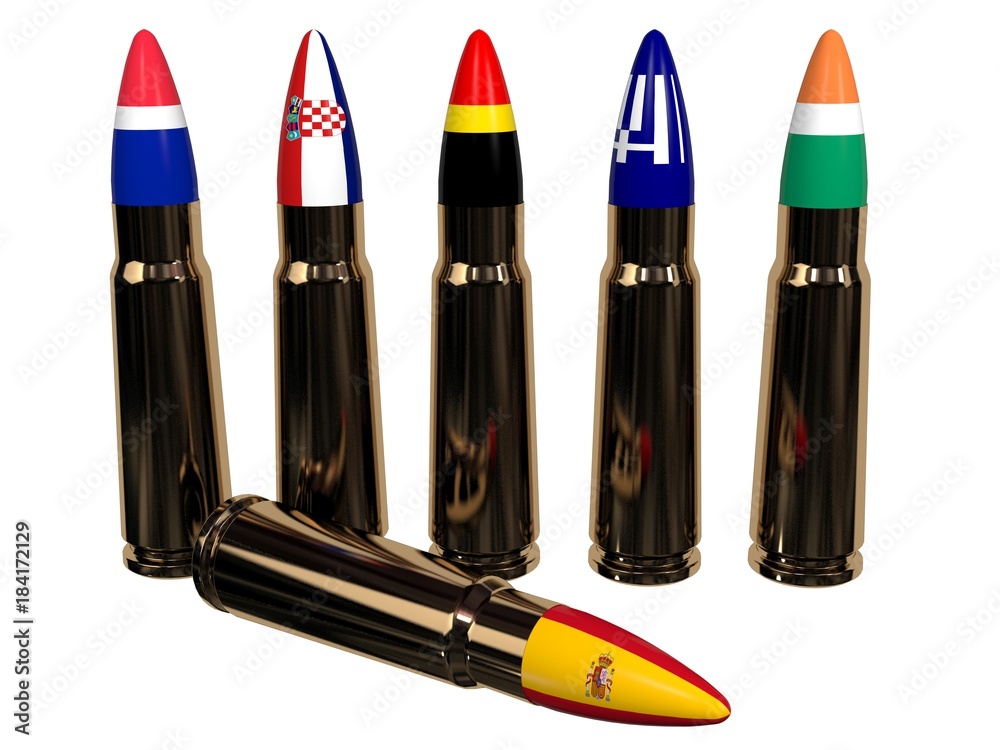 Bullet on a white background. Bullet on a white background.