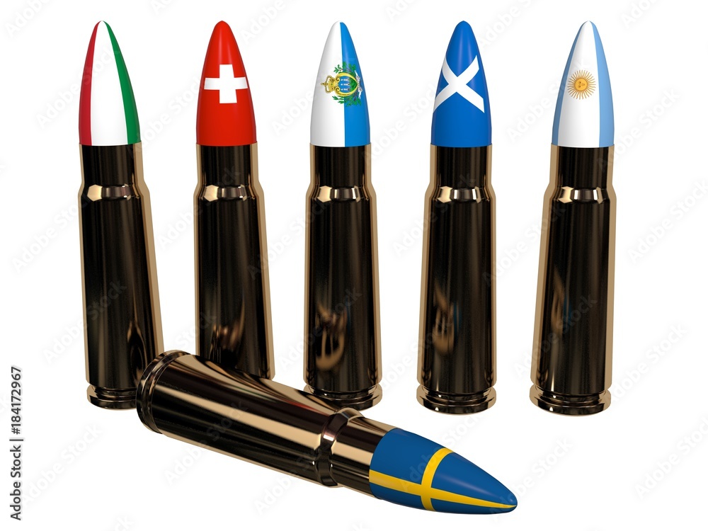 Bullet on a white background. Bullet on a white background.