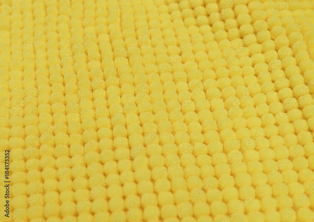 Detail of Yellow Fluffy Fabric Texture Background Detail of Yellow Fluffy Fabric Texture Background