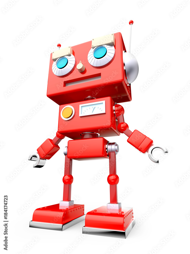 red retro robot red retro robot
