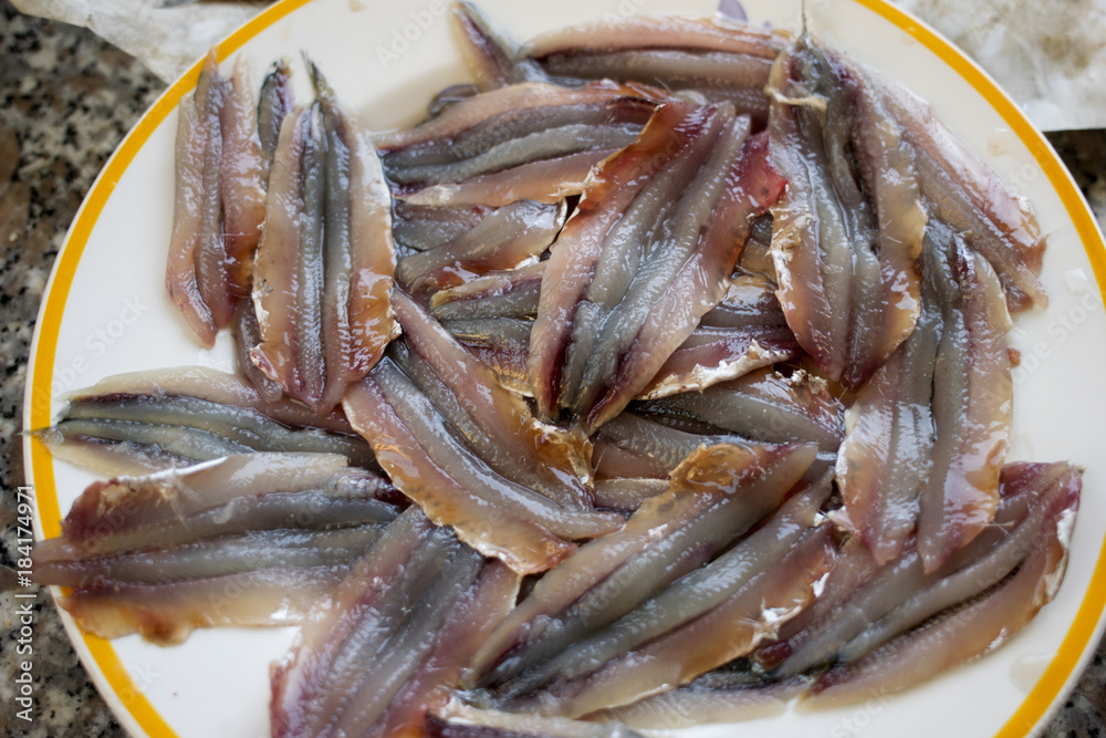 raw anchovies fillets