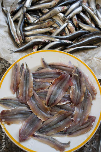 raw anchovies fillets